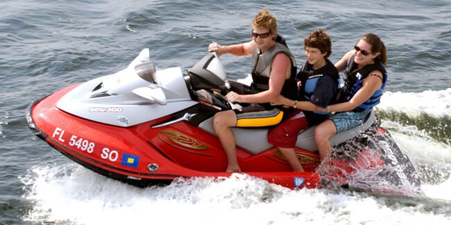 Operators take their personal watercraft out